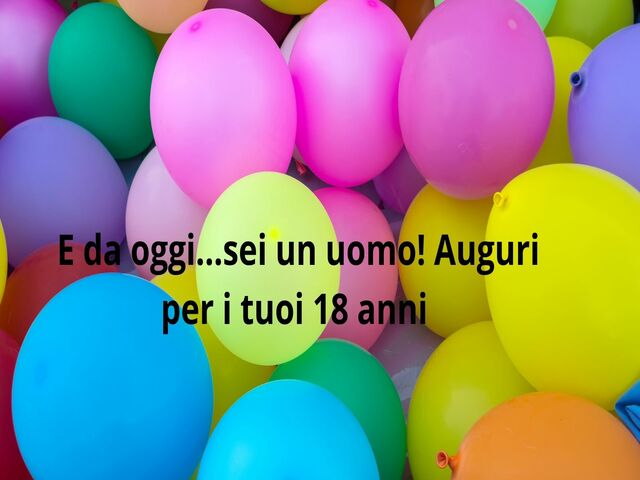 frasi compleanno 18