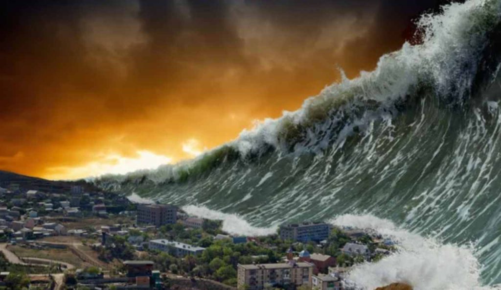 Illustrazione di uno tsunami (Depositphotos foto) - www.aforismicitazioni.it