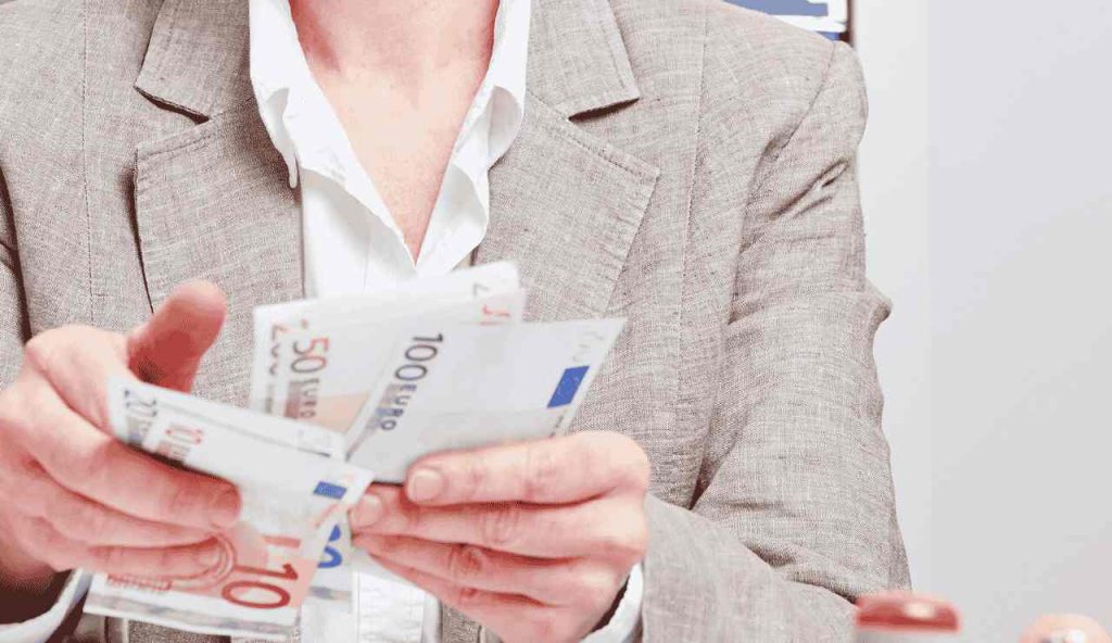 soldi sul conto in euro