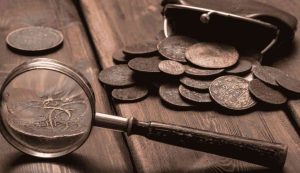 numismatica monete lente d'ingrandimento