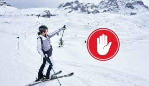 Vietato l'accesso neve sciatrice